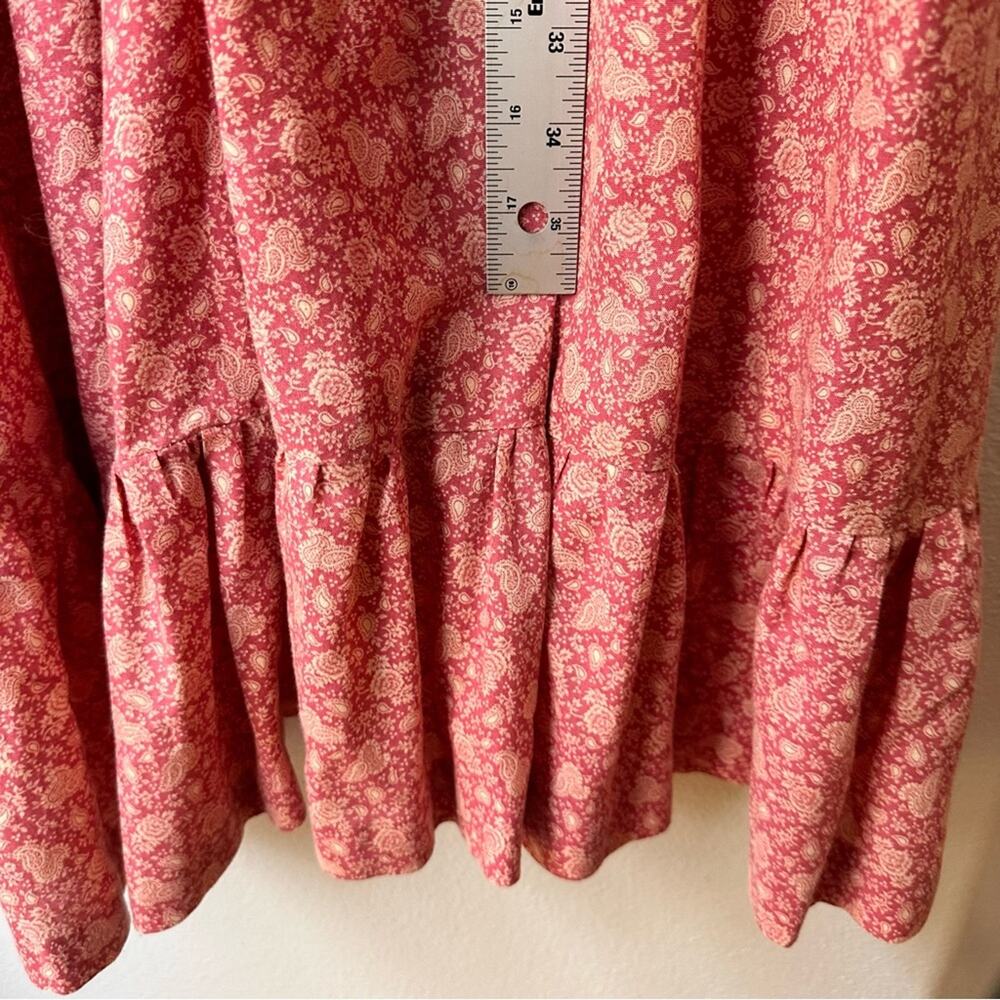 Vintage Priscilla Cottage Core Prairie Dress Pink Cottagecore Boho 1970s - Picture 11 of 11